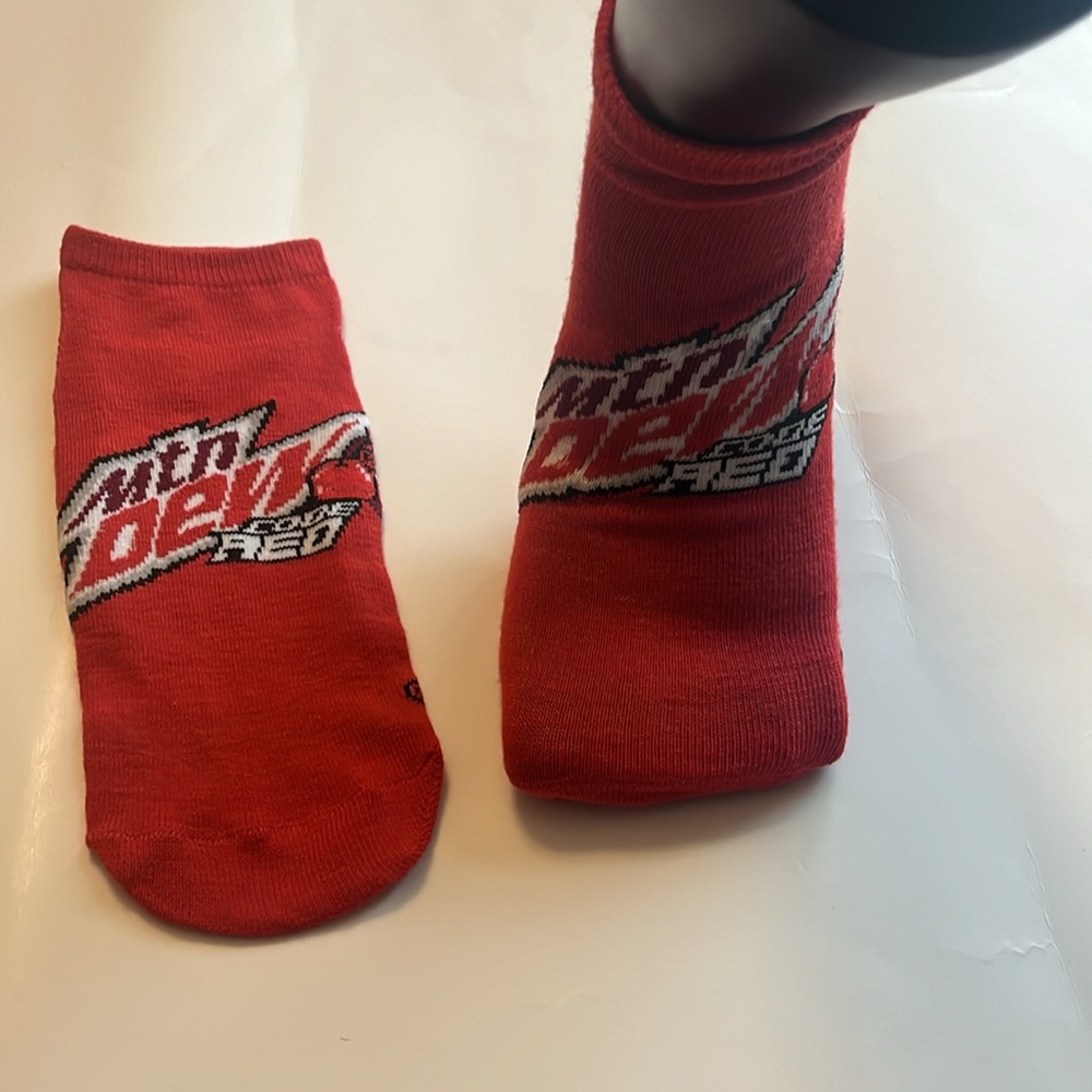 Mountain Dew Code Red Ankle Cotton Socks NWT - Picture 4 of 6